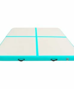Inflatable Gymnastics Mat With Pump 200x200x20 Cm PVC Green -rockbros-shop Inflatable Gymnastics Mat with Pump 200x200x20 cm PVC Green 428410 3