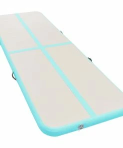 Inflatable Gymnastics Mat With Pump 300x100x10 Cm PVC Green -rockbros-shop Inflatable Gymnastics Mat with Pump 300x100x10 cm PVC Green 428632 2