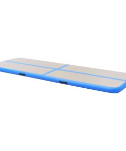 Inflatable Gymnastics Mat With Pump 500x100x10 Cm PVC Blue -rockbros-shop Inflatable Gymnastics Mat with Pump 500x100x10 cm PVC Blue 432631 4