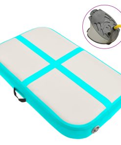 Inflatable Gymnastics Mat With Pump 60x100x10 Cm PVC Green