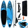 Inflatable Stand Up Paddleboard Set 366x76x15 Cm Blue -rockbros-shop Inflatable Stand Up Paddleboard Set 366x76x15 cm Blue 460655 0