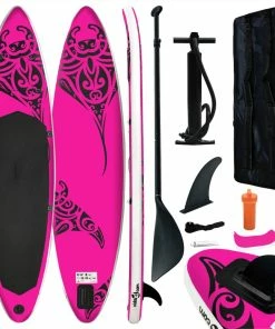 Inflatable Stand Up Paddleboard Set 366x76x15 Cm Pink