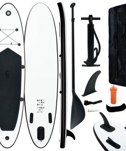 Inflatable Stand Up Paddleboard Set Black And White