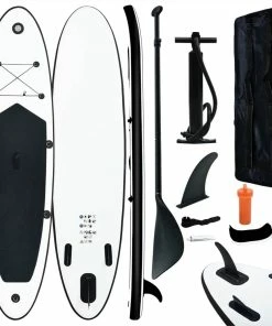 Inflatable Stand Up Paddleboard Set Black And White