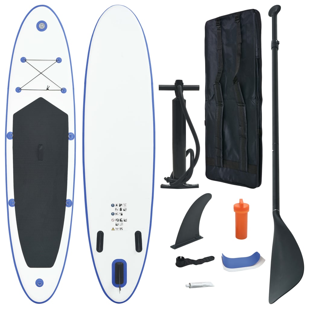 Inflatable Stand Up Paddleboard Set Blue and White Inflatable Stand Up Paddleboard Set Blue And White -rockbros-shop Inflatable Stand Up Paddleboard Set Blue and White 432958 0
