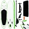 Inflatable Stand Up Paddleboard Set Green And White 2 Inflatable Stand Up Paddleboard Set Green And White -rockbros-shop Inflatable Stand Up Paddleboard Set Green and White 457691 0