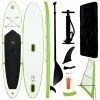 Inflatable Stand Up Paddleboard With Sail Set Green And White -rockbros-shop Inflatable Stand Up Paddleboard with Sail Set Green and White 456934 0