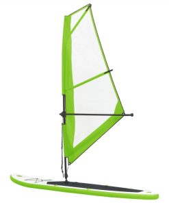 Inflatable Stand Up Paddleboard With Sail Set Green And White -rockbros-shop Inflatable Stand Up Paddleboard with Sail Set Green and White 456934 3