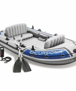 Intex Excursion 4 Set Inflatable Boat With Oars And Pump 68324NP