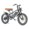 JANSNO X50 Electric Bike 20*4.0 Inch Fat Tire 750W Brushless Motor 40Km/h Max Speed 48V 12.8Ah Removable Battery 50KM Range -rockbros-shop JANSNO X50 Electric Bike 20 4 0 Tire 750W Brushless Motor 517299 0