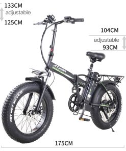 JINGHMA R8 500W 48V 15Ah 20 Inch Tire Electric Bicycle 40km/h Max Speed 90km Range 120kg Max Load -rockbros-shop JINGHMA R8 500W 48V 15Ah Electric Bicycle 90km Range 498415 4