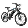 K3 Electric Bike 26*1.95 Inch Tire, 350W Motor 32km/h Max Speed, Dual 36V 10.4Ah Battery, 120kg Load - Black & Blue -rockbros-shop K3 Electric Bike 26 1 95 inch Tire Black Blue 518897 0