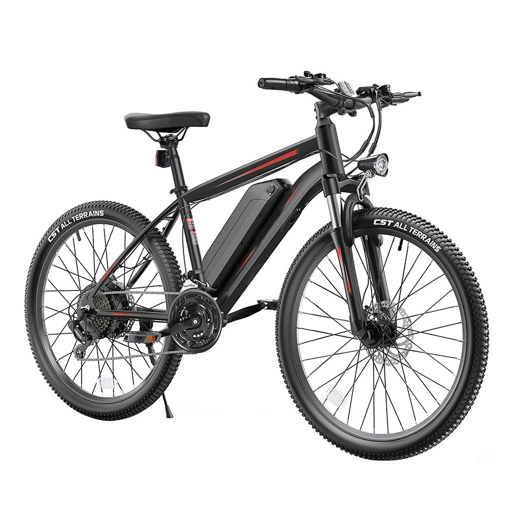 K3 Electric Bike 26*1.95 Inch Tire, 350W Motor 32Km/h Max Speed, Dual 36V 10.4Ah Battery, 120kg Load - Black & Red 3 K3 Electric Bike 26*1.95 Inch Tire, 350W Motor 32Km/h Max Speed, Dual 36V 10.4Ah Battery, 120kg Load - Black & Red