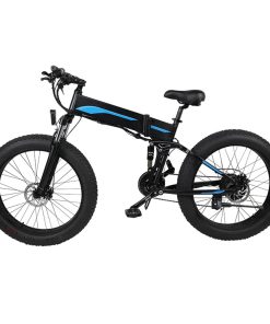 K5F Electric Bike 26*4.0 Inch Fat Tire, 500W Motor 35km/h Max Speed, 48V 10Ah Battery, Disc Brake, 120kg Load - Black & Blue -rockbros-shop K5F Electric Bike 26 4 0 inch Tire Black Blue 518900 3