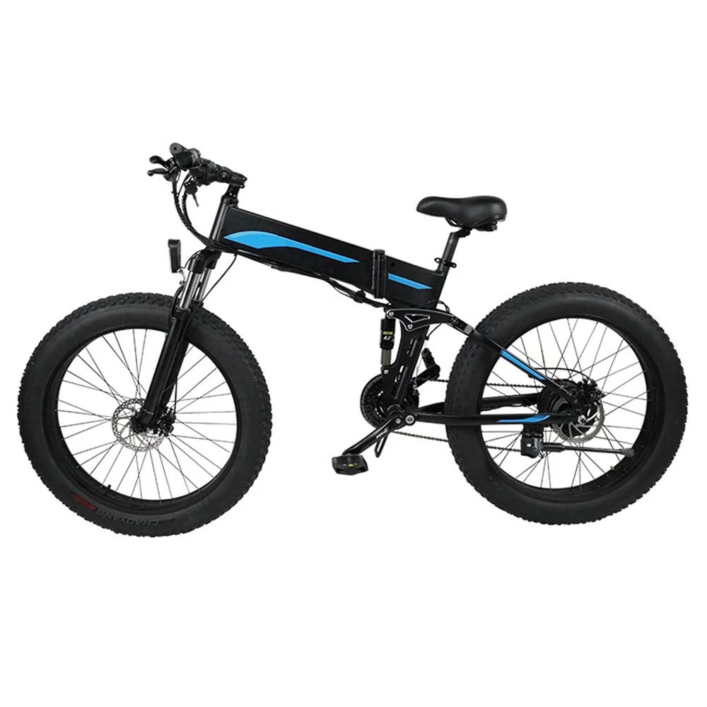 K5F Electric Bike 26*4.0 Inch Fat Tire, 500W Motor 35km/h Max Speed, 48V 10Ah Battery, Disc Brake, 120kg Load - Black & Blue 6 K5F Electric Bike 26*4.0 Inch Fat Tire, 500W Motor 35km/h Max Speed, 48V 10Ah Battery, Disc Brake, 120kg Load - Black & Blue - Image 4