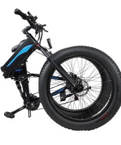 K5F Electric Bike 26*4.0 Inch Fat Tire, 500W Motor 35km/h Max Speed, 48V 10Ah Battery, Disc Brake, 120kg Load - Black & Blue -rockbros-shop K5F Electric Bike 26 4 0 inch Tire Black Blue 518900 4