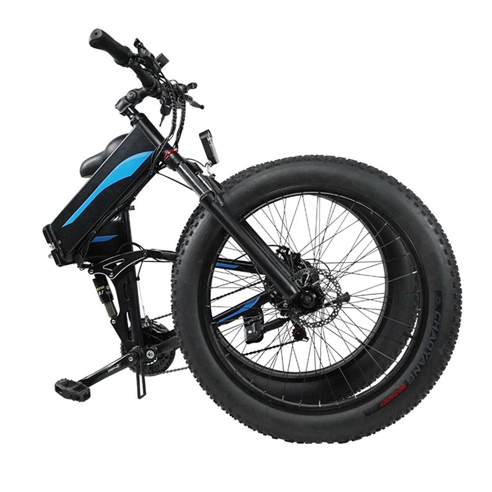 K5F Electric Bike 26*4.0 Inch Fat Tire, 500W Motor 35km/h Max Speed, 48V 10Ah Battery, Disc Brake, 120kg Load - Black & Blue 7 K5F Electric Bike 26*4.0 Inch Fat Tire, 500W Motor 35km/h Max Speed, 48V 10Ah Battery, Disc Brake, 120kg Load - Black & Blue - Image 5