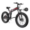 K5F Electric Bike 26*4.0 Inch Fat Tire, 500W Motor 35Km/h Max Speed, 48V 10Ah Battery, Disc Brake, 120kg Load - Black & Red 1 K5F Electric Bike 26*4.0 Inch Fat Tire, 500W Motor 35Km/h Max Speed, 48V 10Ah Battery, Disc Brake, 120kg Load - Black & Red -rockbros-shop K5F Electric Bike 26 4 0 inch Tire Black Red 518898 0