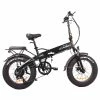 KAISDA K2 Pro Folding Electric Moped Bike Mountain Bicycle 20*4.0 Inch Fat Tire Bafang 350W Motor Max Speed 25Km/h 48V 12.8AH Battery Max Load 150KG SHIMANO 21 Speed APP Control - Black -rockbros-shop KAISDA K2 Pro 20 4 0 inch Fat Tire Folding Electric Moped Bike 509053 0