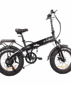 KAISDA K2 Pro Folding Electric Moped Bike Mountain Bicycle 20*4.0 Inch Fat Tire Bafang 350W Motor Max Speed 25Km/h 48V 12.8AH Battery Max Load 150KG SHIMANO 21 Speed APP Control - Black