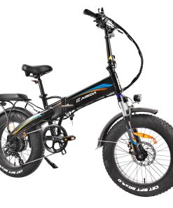 KAISDA K2P PRO Folding Electric Moped Bike 20*4.0 Inch Fat Tire Bafang 750W Motor 48V 15Ah Battery 25Km/h Speed Shimano 7 Speed 130KG Max Load - Orange Blue