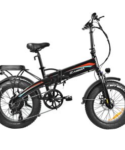 KAISDA K2P PRO Folding Electric Moped Bike 20*4.0 Inch Fat Tire Bafang 750W Motor 48V 15Ah Battery 25Km/h Speed Shimano 7 Speed 130KG Max Load - Red Blue