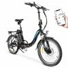 KAISDA K7 Folding Electric Moped Bike 20*1.95 Inch Tire 350W Motor 25-28Km/h Max Speed Mountain Bicycle SHIMANO 21-Speed APP Control - Black -rockbros-shop KAISDA K7 20 1 95 inch Folding Electric Moped Bike Black 513500 0