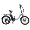 KAISDA K7 20*1.95 Inch Tire Folding Electric Moped Bike 350W Motor 25-28Km/h Max Speed Mountain Bicycle SHIMANO 21-Speed APP Control - White -rockbros-shop KAISDA K7 20 1 95 inch Folding Electric Moped Bike White 513501 0