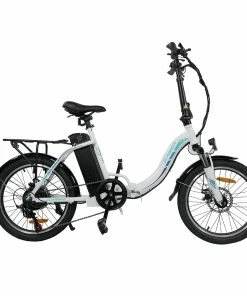 KAISDA K7 20*1.95 Inch Tire Folding Electric Moped Bike 350W Motor 25-28Km/h Max Speed Mountain Bicycle SHIMANO 21-Speed APP Control - White