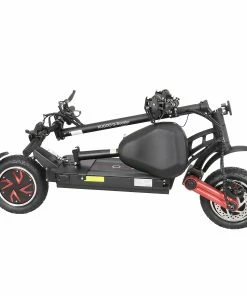 KUGOO G-Booster Folding Electric Scooter 10 Inch Tires 2*800W Dual Motors 3 Speed Modes Max 55Km/h Speed 48V 23AH Battery For 85KM Range Max Load 120KG Dual Disc Brakes With Seat - Black -rockbros-shop KUGOO G Booster Electric Scooter 10 Tire 519363 5