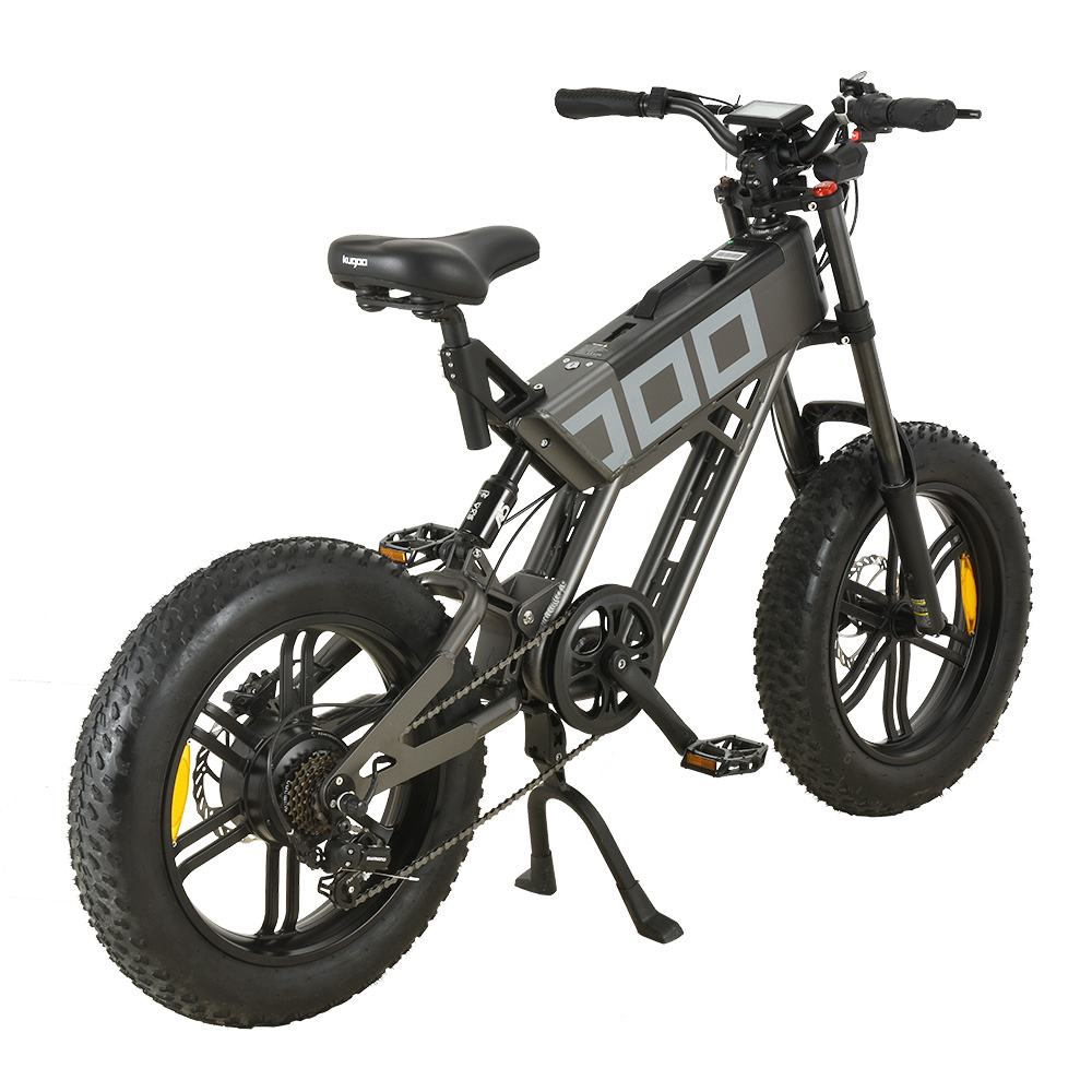 KUGOO T01 Electric Bicycle 48V 500W Motor 13Ah Battery 20*4.0 Inch Fat Tires 38Km/h Max Speed Shimano 7-Speed Gears Hydraulic Brakes 50-65KM Mileage 150KG Load Electric Mountain Bike - Grey KUGOO T01 Electric Bicycle 48V 500W Motor 13Ah Battery 20*4.0 Inch Fat Tires 38Km/h Max Speed Shimano 7-Speed Gears Hydraulic Brakes 50-65KM Mileage 150KG Load Electric Mountain Bike - Grey -rockbros-shop KUGOO T01 Electric Bicycle 48V 500W Motor 13Ah Battery Grey 517459 4