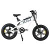 KUGOO T01 Electric Bicycle 48V 500W Motor 13Ah Battery 20*4.0 Inch Fat Tires 38Km/h Max Speed Shimano 7-Speed Gears Hydraulic Brakes 50-65KM Mileage 150KG Load Electric Mountain Bike - White -rockbros-shop KUGOO T01 Electric Bicycle 48V 500W Motor 13Ah Battery White 517458 0