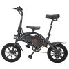 [Ship To UK] KugooKirin V1 (KIRIN B2) Folding Moped Electric Bike E-Scooter With Pedals 400W Brushless Motor Max Speed 45km/h 7.5AH Lithium Battery Disc Brake 14 Inch Pneumatic Tires Smart App Control Child Saddle - Black -rockbros-shop KUGOO V1 Folding Moped Electric Bike 12 Inch Black 466017 0