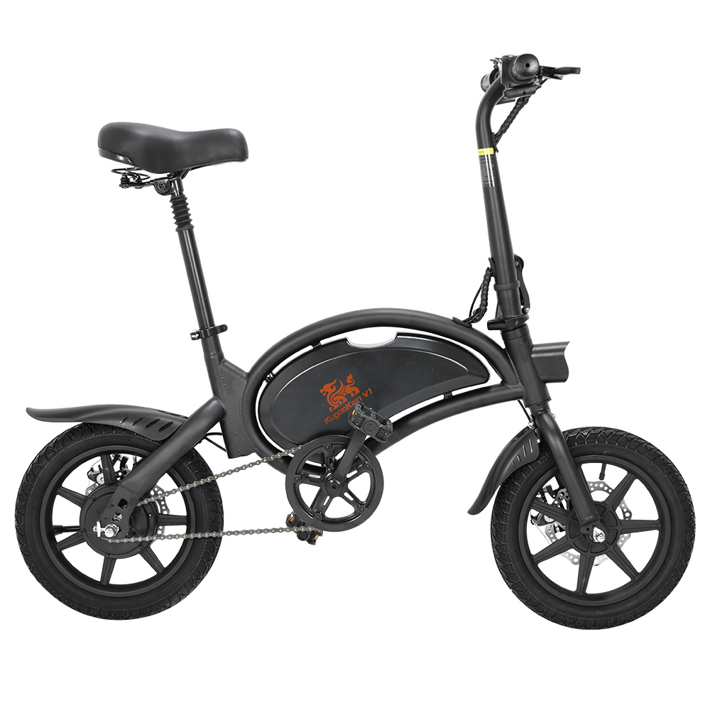 KugooKirin V1 (KIRIN B2) Folding Moped Electric Bike with Pedals 400W Brushless Motor Max Speed 45km/h 7.5AH Lithium Battery Disc Brake 14 Inch Pneumatic Tires Smart App Control Child Saddle - Black KugooKirin V1 (KIRIN B2) Folding Moped Electric Bike With Pedals 400W Brushless Motor Max Speed 45km/h 7.5AH Lithium Battery Disc Brake 14 Inch Pneumatic Tires Smart App Control Child Saddle - Black -rockbros-shop KUGOO V1 Folding Moped Electric Bike 12 Inch Black 466017 1 1