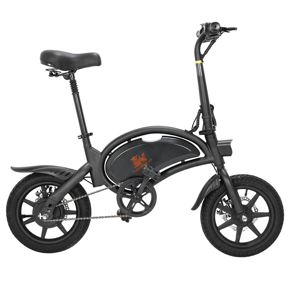 KugooKirin V1 (KIRIN B2) Folding Moped Electric Bike With Pedals 400W Brushless Motor Max Speed 45km/h 7.5AH Lithium Battery Disc Brake 14 Inch Pneumatic Tires Smart App Control Child Saddle - Black 4 KugooKirin V1 (KIRIN B2) Folding Moped Electric Bike With Pedals 400W Brushless Motor Max Speed 45km/h 7.5AH Lithium Battery Disc Brake 14 Inch Pneumatic Tires Smart App Control Child Saddle - Black - Image 2