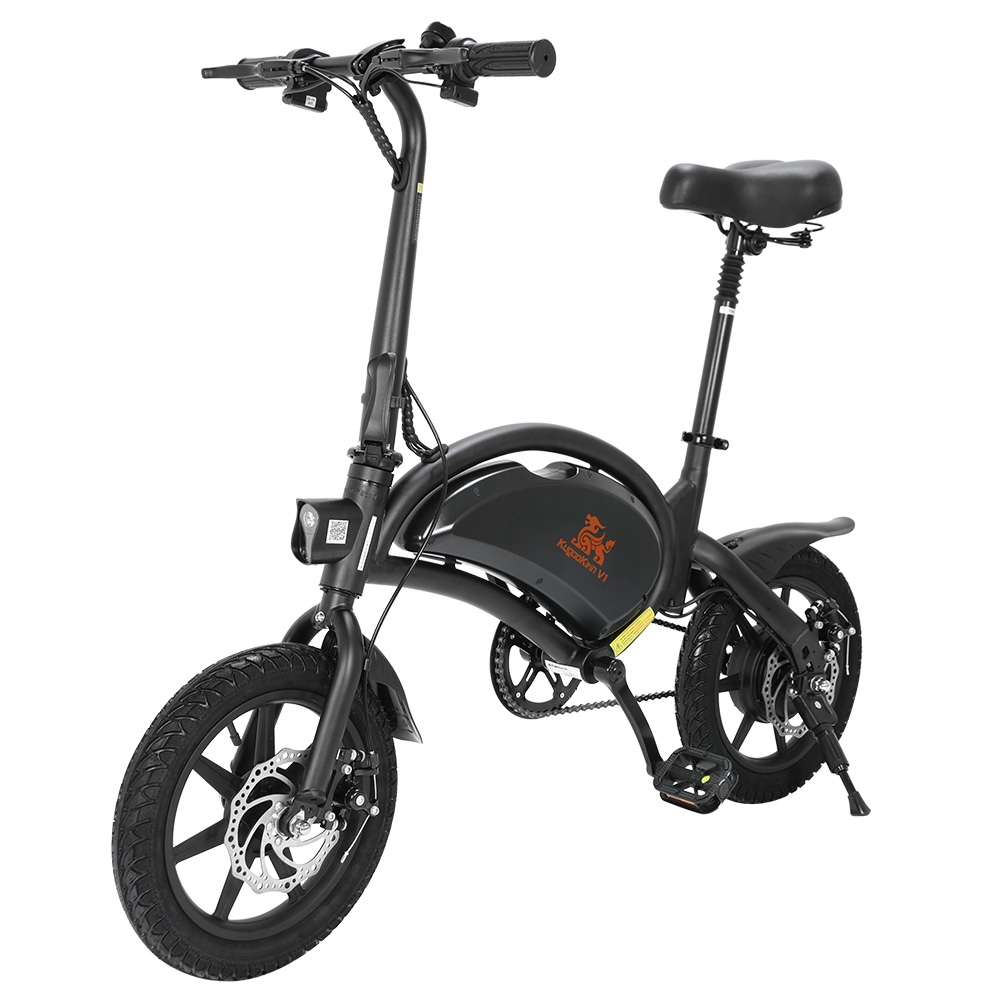 KugooKirin V1 (KIRIN B2) Folding Moped Electric Bike with Pedals 400W Brushless Motor Max Speed 45km/h 7.5AH Lithium Battery Disc Brake 14 Inch Pneumatic Tires Smart App Control Child Saddle - Black KugooKirin V1 (KIRIN B2) Folding Moped Electric Bike With Pedals 400W Brushless Motor Max Speed 45km/h 7.5AH Lithium Battery Disc Brake 14 Inch Pneumatic Tires Smart App Control Child Saddle - Black -rockbros-shop KUGOO V1 Folding Moped Electric Bike 12 Inch Black 466017 2 1