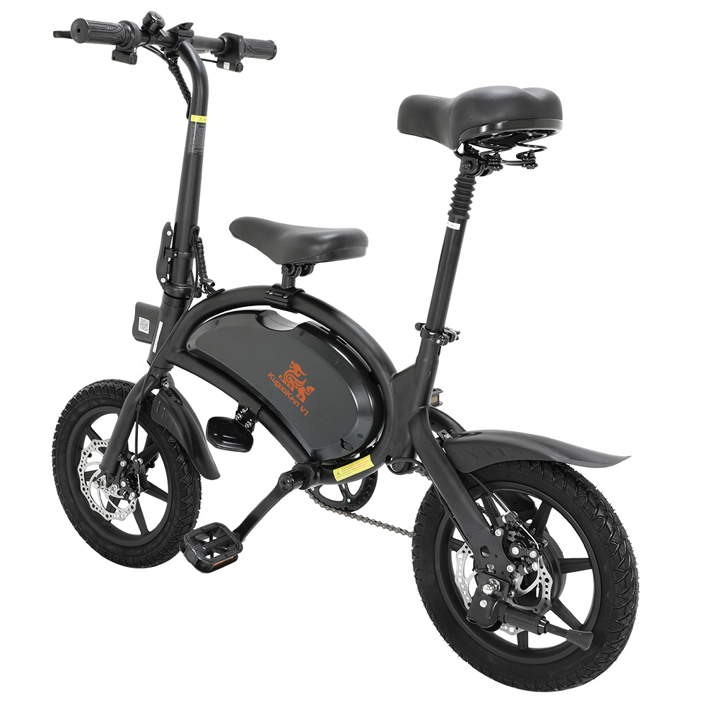 KugooKirin V1 (KIRIN B2) Folding Moped Electric Bike with Pedals 400W Brushless Motor Max Speed 45km/h 7.5AH Lithium Battery Disc Brake 14 Inch Pneumatic Tires Smart App Control Child Saddle - Black KugooKirin V1 (KIRIN B2) Folding Moped Electric Bike With Pedals 400W Brushless Motor Max Speed 45km/h 7.5AH Lithium Battery Disc Brake 14 Inch Pneumatic Tires Smart App Control Child Saddle - Black -rockbros-shop KUGOO V1 Folding Moped Electric Bike 12 Inch Black 466017 3 1