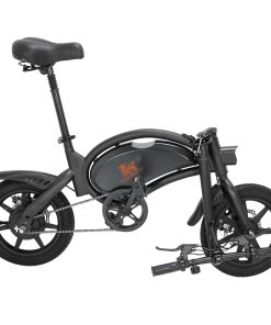 KugooKirin V1 (KIRIN B2) Folding Moped Electric Bike With Pedals 400W Brushless Motor Max Speed 45km/h 7.5AH Lithium Battery Disc Brake 14 Inch Pneumatic Tires Smart App Control Child Saddle - Black 6 KugooKirin V1 (KIRIN B2) Folding Moped Electric Bike With Pedals 400W Brushless Motor Max Speed 45km/h 7.5AH Lithium Battery Disc Brake 14 Inch Pneumatic Tires Smart App Control Child Saddle - Black -rockbros-shop KUGOO V1 Folding Moped Electric Bike 12 Inch Black 466017 4 1