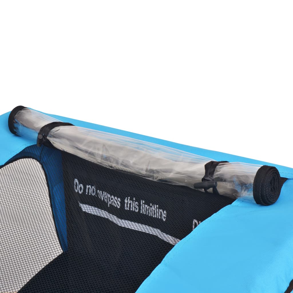 Kids' Bicycle Trailer Grey and Blue 30 kg Kids' Bicycle Trailer Grey And Blue 30 Kg -rockbros-shop Kids Bicycle Trailer Grey and Blue 30 kg 432628 2