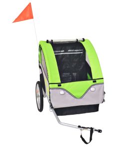 Kids' Bicycle Trailer Grey And Green 30 Kg -rockbros-shop Kids Bicycle Trailer Grey and Green 30 kg 432993 1