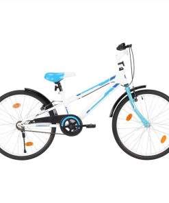 Kids Bike 24 Inch Blue And White