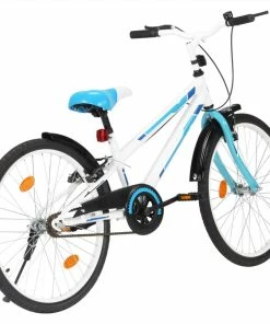Kids Bike 24 Inch Blue And White -rockbros-shop Kids Bike 24 inch Blue and White 488366 2