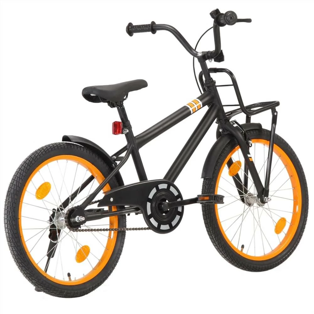 Kids Bike With Front Carrier 20 Inch Black And Orange 3 Kids Bike With Front Carrier 20 Inch Black And Orange