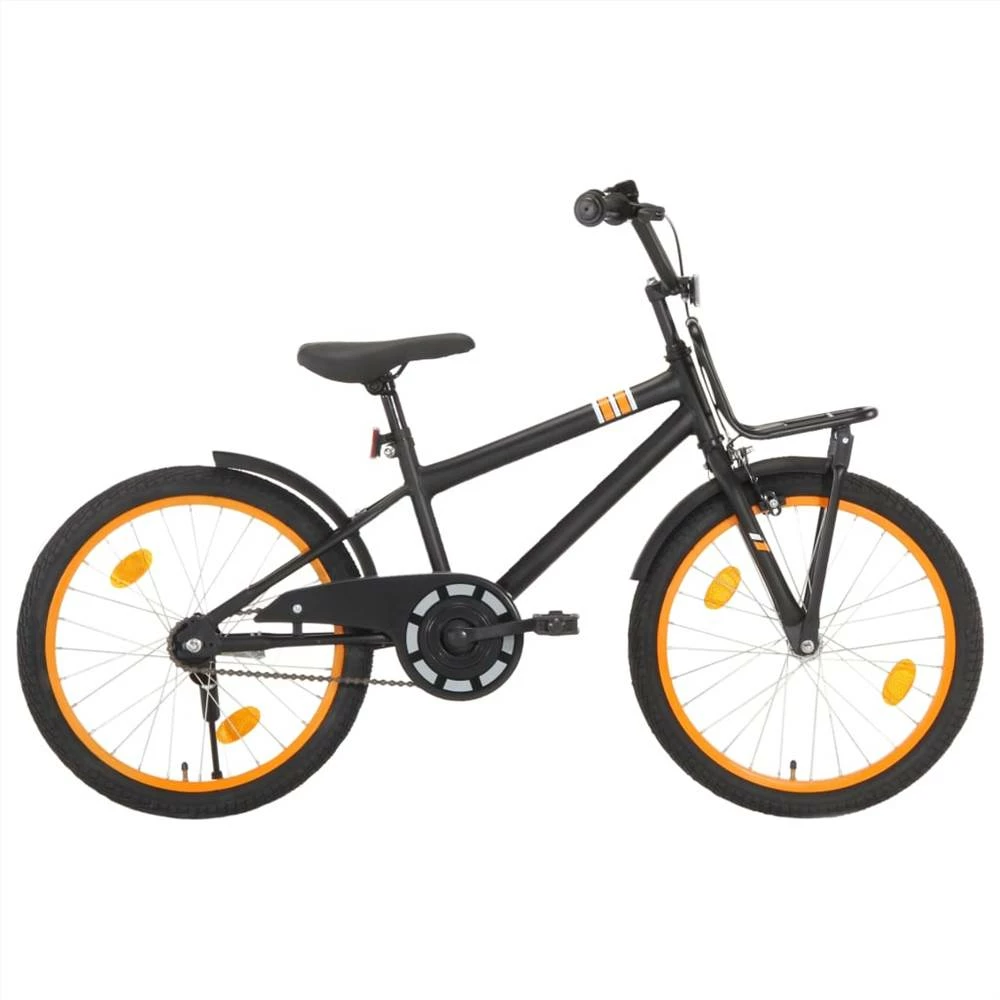 Kids Bike With Front Carrier 20 Inch Black And Orange 5 Kids Bike With Front Carrier 20 Inch Black And Orange - Image 3