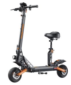 KugooKirin KuKirin G2 PRO Adventurers Dream Folding Electric Scooter 9 Inch Pneumatic Tire 600W Brushless Motor 48V 15AH Battery Max Speed 45km/h Max Range 55KM HD LCD Display Dual Disc Brake Led Light With Seat - Black