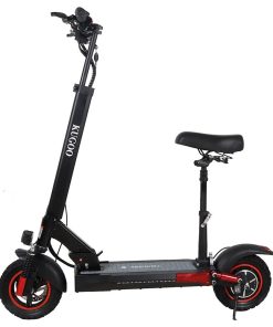 KugooKirin M4 PRO Foldable Electric Scooter Upgraded Version 10 Inch Off-Road Tyre 500W Brushless Motor 48V 18Ah Battery 3 Speed Modes Dual Disc Brake Max Speed 45KM/h LED Display 70KM Long Range With Seat Removable Saddle - Black