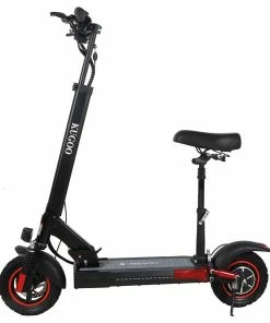 KugooKirin M4 PRO Foldable Electric Scooter Upgraded Version 10 Inch Off-Road Tyre 500W Brushless Motor 48V 18Ah Battery 3 Speed Modes Dual Disc Brake Max Speed 45KM/h LED Display 70KM Long Range With Seat Removable Saddle - Black