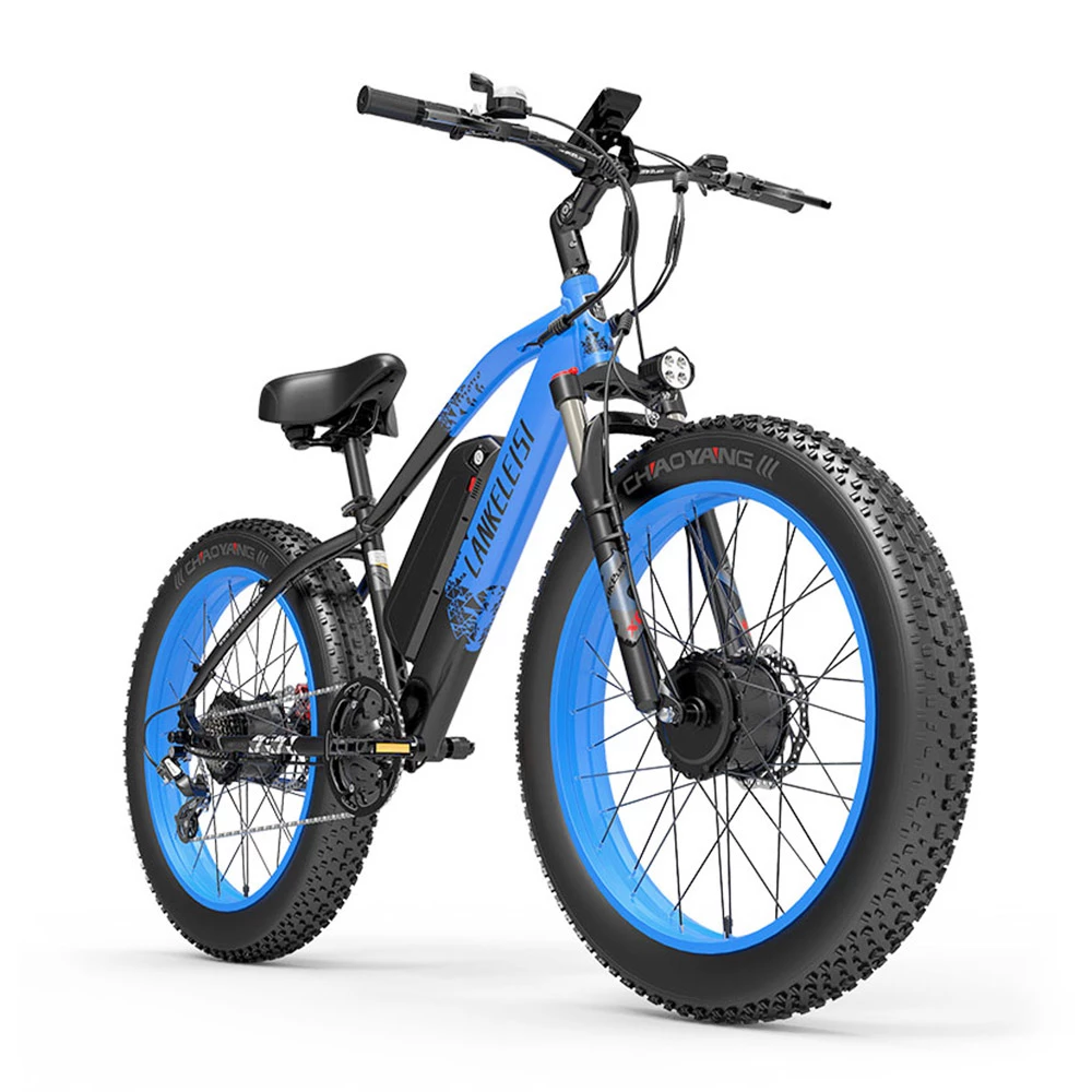 LANKELEISI MG740 PLUS Electric Bike 26*4.0'' Tires 1000W*2 Dual Motor 20Ah Battery 49km/h Max Speed - Black & Blue 5 LANKELEISI MG740 PLUS Electric Bike 26*4.0'' Tires 1000W*2 Dual Motor 20Ah Battery 49km/h Max Speed - Black & Blue - Image 3