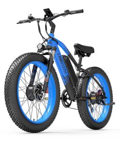 LANKELEISI MG740 PLUS Electric Bike 26*4.0'' Tires 1000W*2 Dual Motor 20Ah Battery 49km/h Max Speed - Black & Blue -rockbros-shop LANKELEISI MG740 PLUS Electric Bike Black Blue 516947 5