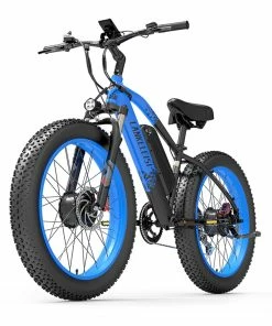 LANKELEISI MG740 PLUS Electric Bike 26*4.0'' Tires 1000W*2 Dual Motor 20Ah Battery 49km/h Max Speed - Black & Blue 13 LANKELEISI MG740 PLUS Electric Bike 26*4.0'' Tires 1000W*2 Dual Motor 20Ah Battery 49km/h Max Speed - Black & Blue -rockbros-shop LANKELEISI MG740 PLUS Electric Bike Black Blue 516947 5